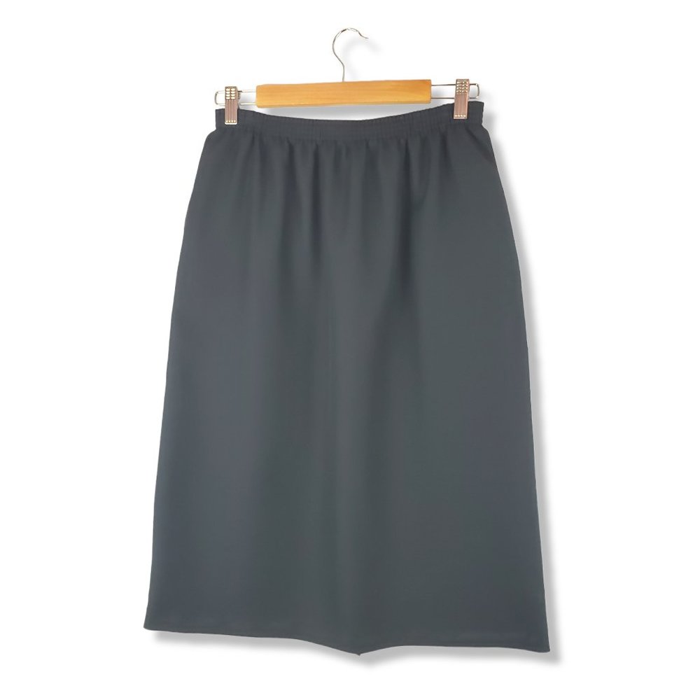 Alfred Dunner Black A-line Knee-length Pencil Skirt Size 14